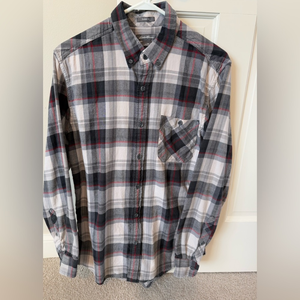 Eddie Bauer Classic fit flannel shirt.  Size medium.